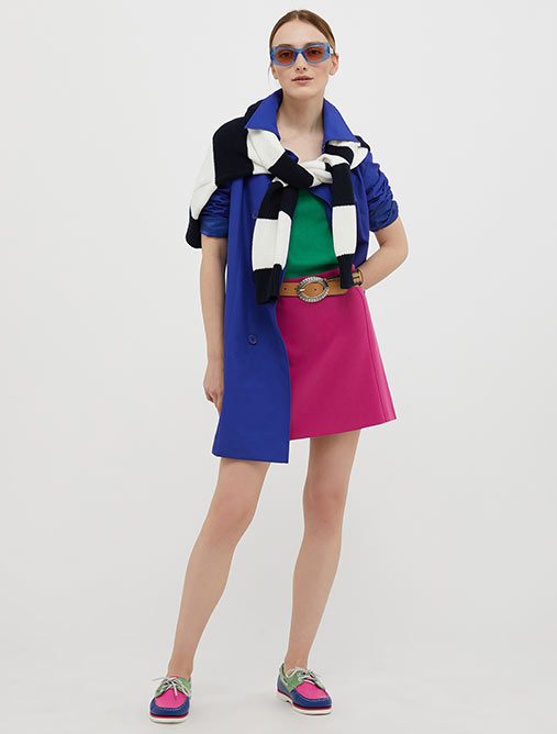 Double-breasted trench coat - midnight blue - MAX&Co.