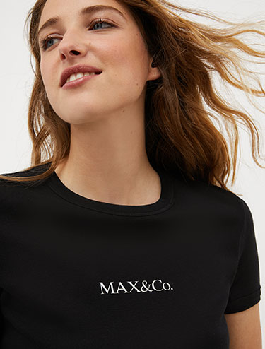 Slim-fit logo T-shirt - Black - MAX&Co.