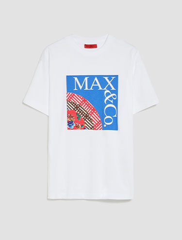 People, Places, Colour logo T-shirt - purple pattern - MAX&Co.